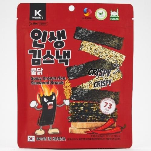 وجبة خفيفة حارة من الارز البني والأعشاب البحرية 20...