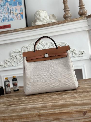 Hermes Herbag Zip 31 (Printed & Patterned Canvas Edition)