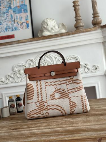 Hermes Herbag Zip 31 (Printed & Patterned Canvas Edition)