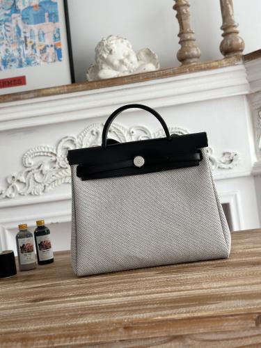 Hermes Herbag Zip 31 (Printed & Patterned Canvas Edition)