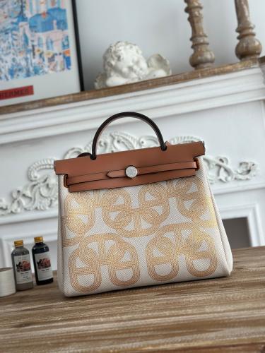 Hermes Herbag Zip 31 (Printed & Patterned Canvas Edition)