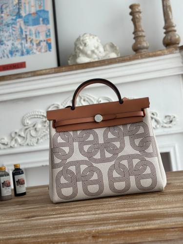 Hermes Herbag Zip 31 (Printed & Patterned Canvas Edition)