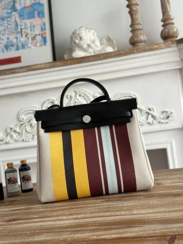 Hermes Herbag Zip 31 (Printed & Patterned Canvas Edition)