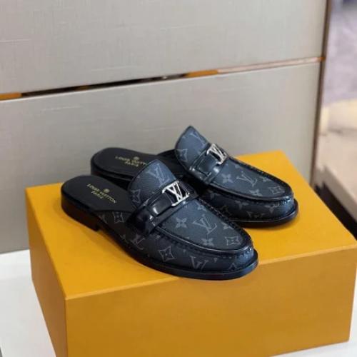 LOUIS VUITTONEasy Mules 'Black Monogram'