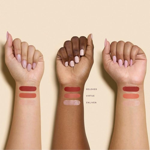 رير بيوتي أحمر ثلاثي الأخدود ومُلمع صغير الحجم