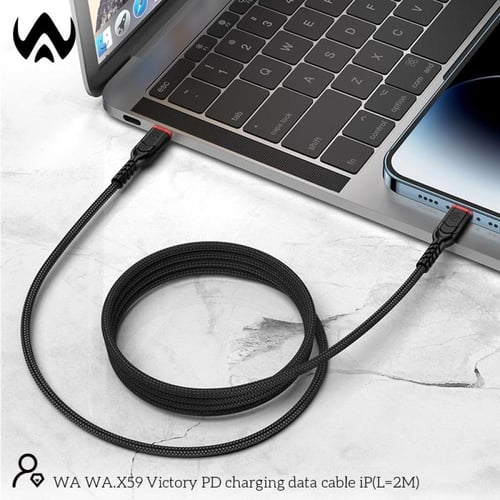 كيبل شحن قماش تايب سى - ايفون بقوة 27 واط بطول متر...