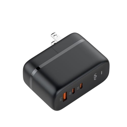 فيش جدارى بثلاث منافذ للشحن و مزود بثلاث انواع لقو...