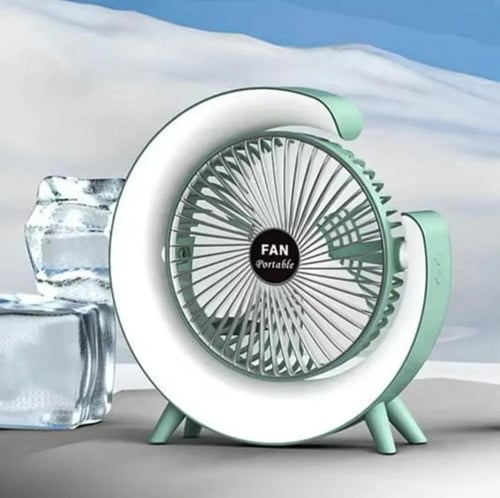 مروحة مكتبية ملونة مزودة بثلاث سرعات للرياح وخمس م...