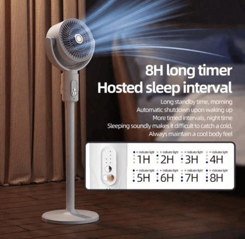 مروحة أرضية بخمس سرعات وتحكم عن بعد بالشحن DENX DX...