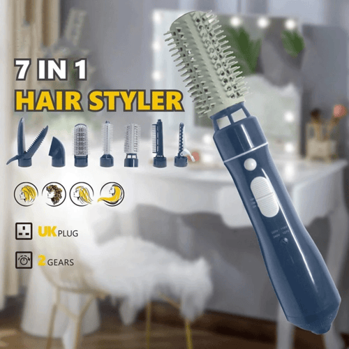 مجفف الشعر 7 ×1 بقوة 800 واط وسرعات متنوعة لتجفيف...