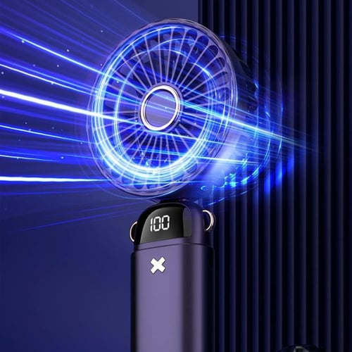 مروحة محمولة باليد مع منفذ USB قابل لإعادة الشحن ل...