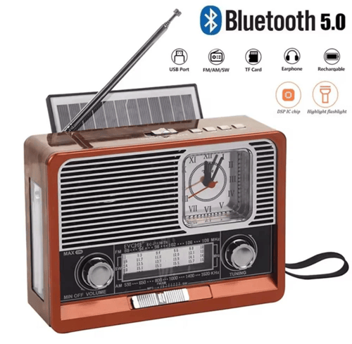 راديو EVCHE® EC-2113BTS يدعم 8 نطاقات إذاعية، مشغل...