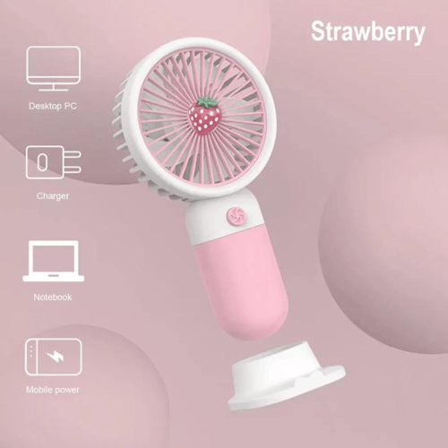 مروحة صغيرة بتصميم فواكه كرتونية جذابة، مروحة محمو...