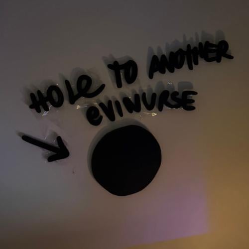 Hole to another universe