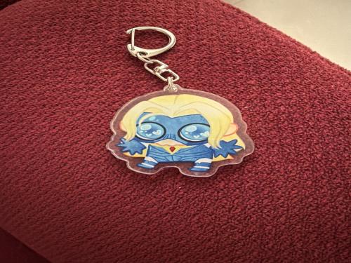 Blonde blazer keychain
