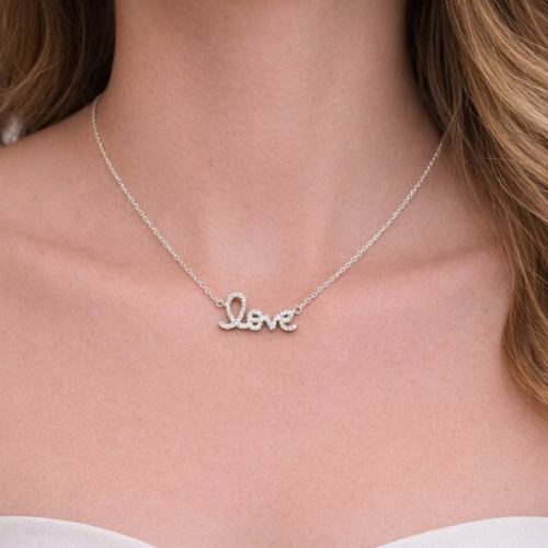 عقد فضه love 925