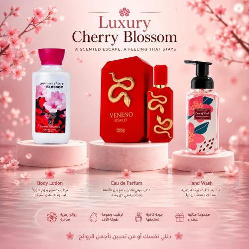 مجموعة زهر الكرز الفاخرة 3 قطع