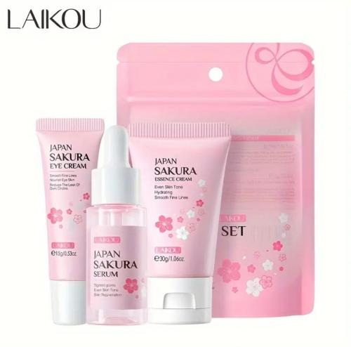 مجموعة اليابانية زهر الكرز العناية بالبشرة 3 قطعة...