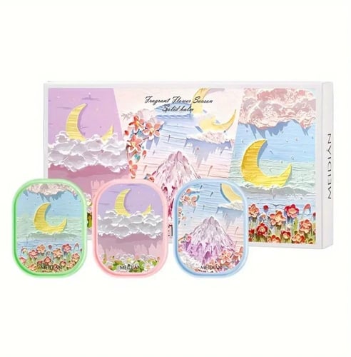 مجموعة هدايا عطرية صلبة محمولة من 3 قطع للنساء - ر...