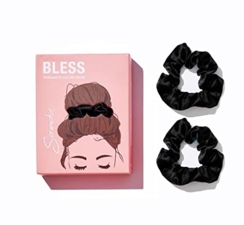 2 بونية الساتان للشعر بلون السود