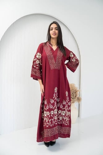 جلابية راقية بتطريز مميز وإطلالة فاخرة ومريحة SM-1...