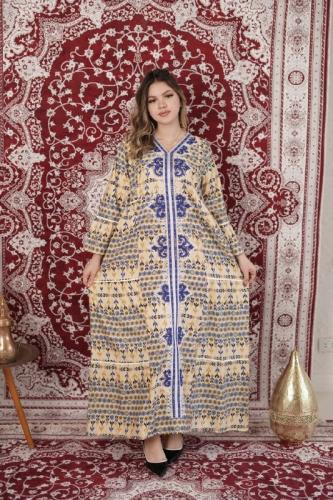 جلابية نسائية مطرزة كاملة – خيارك للذوق العالي SM...