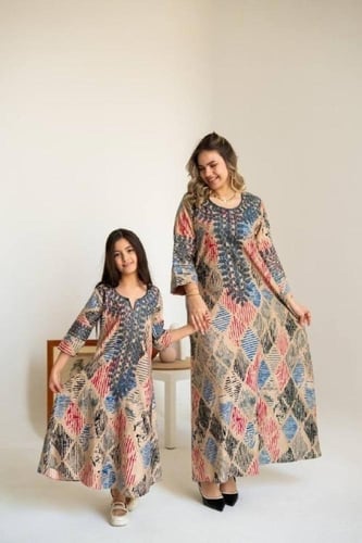 جلابية مشجرة راقية بنقشة طبيعية مميزة SM - 70