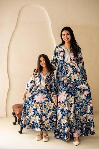 جلابية مشجرة راقية بنقشة طبيعية مميزة SM - 65