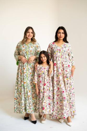 لمسة فخامة تجمعك بابنتك | جلابيات مطرزة راقية SM -...