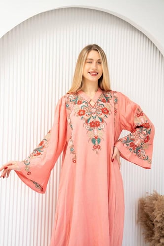 جلابية كتان مريحة… لبسة ما تستغنين عنها SM - 5