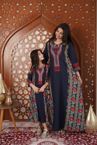 جلابية تراثي أم وبنت | كشخة الهوية العربية SM -75