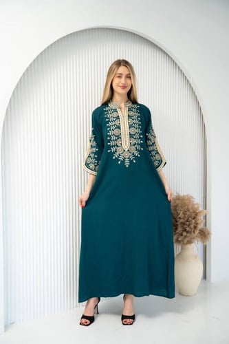 جلابية مطرزة فاخرة خفيفة جمال الموديل يليق بك SM -...