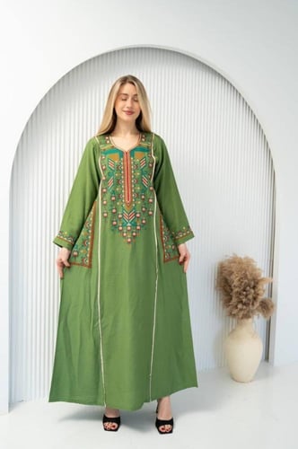 جلابية كتان صيفية تناسب اجواء الصيف SM - 3