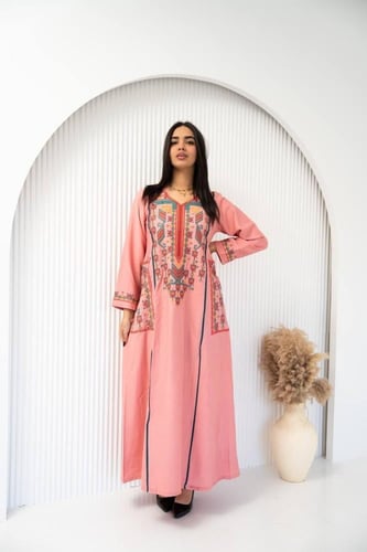 جلابية كتان صيفية تناسب اجواء الصيف SM - 3