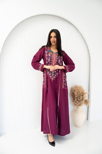 جلابية كتان صيفية تناسب اجواء الصيف SM - 3