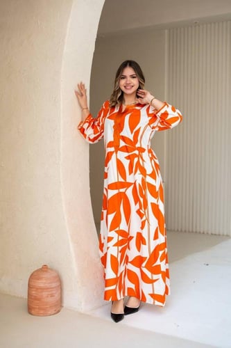 جلابية النسيم الملون أناقة بسيطة بتفاصيل ملفتة SM...