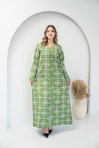 جلابية فخمة بتفاصيل مطرزة وتتميز بتطريز ناعم SM -...