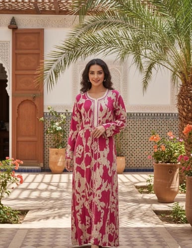 جلابية فسكوز بخامة ناعمة تسرك