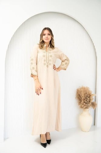 جلابية مطرزة فاخرة خفيفة جمال الموديل يليق بك SM -...