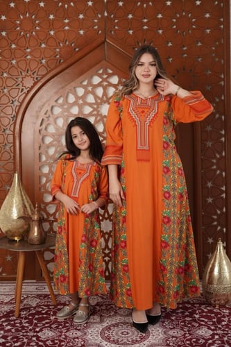 جلابية تراثي أم وبنت | كشخة الهوية العربية SM -75