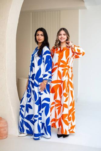 جلابية النسيم الملون أناقة بسيطة بتفاصيل ملفتة SM...