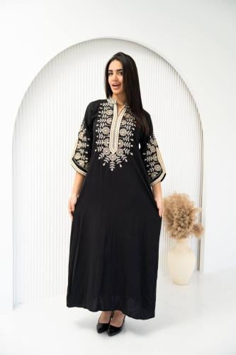 جلابية مطرزة فاخرة خفيفة جمال الموديل يليق بك SM -...