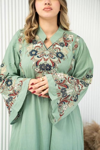 جلابية كتان مريحة… لبسة ما تستغنين عنها SM - 5