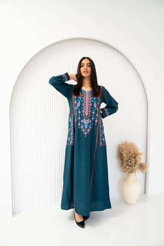 جلابية كتان صيفية تناسب اجواء الصيف SM - 3