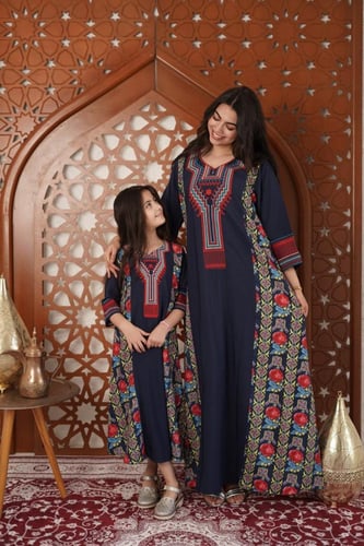 جلابية تراثي أم وبنت | كشخة الهوية العربية SM -75