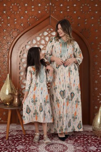 جلابية تراثي أم وبنت | كشخة الهوية العربية SM -75