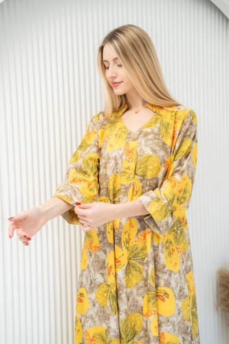 جلابية أفندينا المشجرة – لمسة أناقة متجددة SM -17