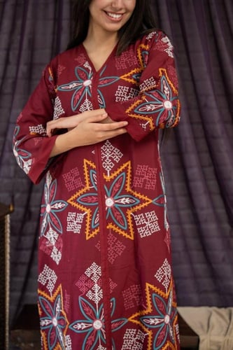 جلابية قطنية بتصميم فاخر، وأناقة لا مثيل لها SM -...