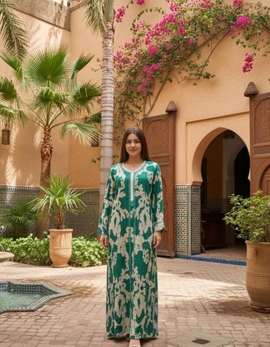 جلابية فسكوز بخامة ناعمة تسرك