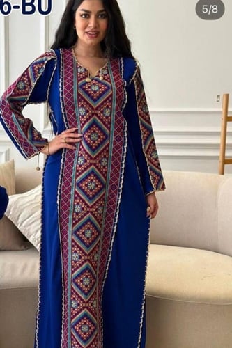 جلابية ملكي فاخر كريب طبي A-129